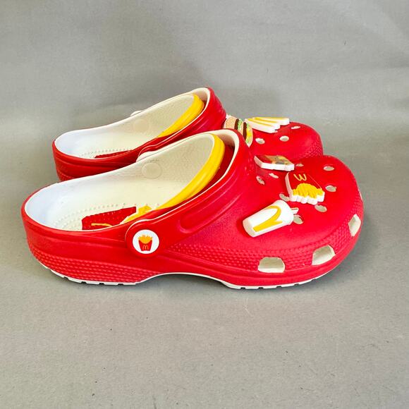 CROCS McDonald's Classic Clog French Fry with jibbitz Women's Size 7 mens size 5 - Picture 3 of 16